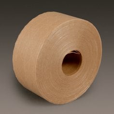 3M™ Water Activated Paper Tape 6145, Natural, Light Duty Reinforced, 72
mm x 450 ft, 10/Case