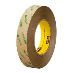 3M™ Double Coated Tape 93010LE, Clear, 54 in x 180 yd, 3.9 mil, 1 roll
per case
