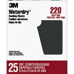 3M™ Wetordry™ Sanding Sheets 99422NA, 9 in x 11 in, 220 grit, 25 sheets/pk, 10 pks/cs