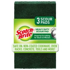 Scotch-Brite® Heavy Duty Scour Pad 223-7, 6.0 in x 3.8 in, 3 pk, 7/cs