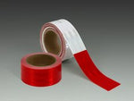 3M™ Diamond Grade™ Conspicuity Markings 983-326, Red/White, DOT, 2 in x
50 yd, Kiss-cut every 24 in, 6/Carton