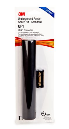 3M™ Splice Kit UF1 Standard, 1.8 in (45,7 mm) connector, 8.0 in (203,2
mm) heat shrink tube, 6 kits/case