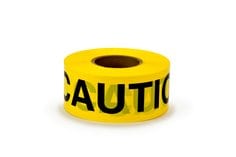Scotch® Barricade Tape 301, CAUTION, 3 in x 300 ft, Yellow, 16
rolls/Case