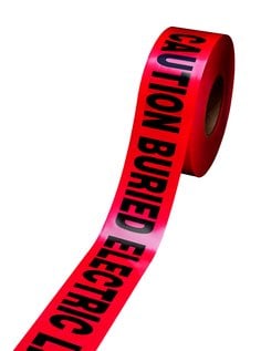 Scotch® Buried Barricade Tape 303, CAUTION BURIED ELECTRIC LINE BELOW, 3
in x 300 ft, Red, 16 rolls/Case