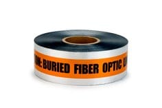 Scotch® Detectable Buried Barricade Tape 409, CAUTION BURIED FIBER OPTIC
LINE BELOW, 6 in x 1000 ft, Orange, 4 rolls/Case