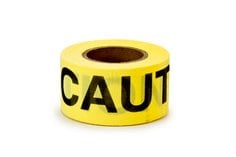 Scotch® Repulpable Barricade Tape 516, CAUTION, 3 in x 150 ft, Yellow, 8
rolls/Case