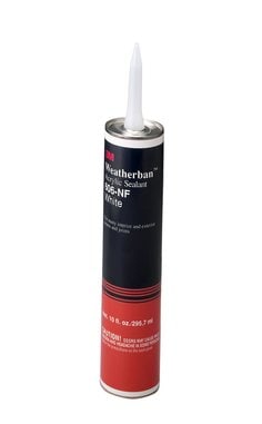 3M™ Weatherban™ Acrylic Sealant 606NF, White, 295 mL Cartridge, 12/Case