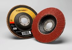 3M™ Cubitron™ II Flap Disc 967A, 40+, T29, 4-1/2 in x 7/8 in, 10 ea/Case