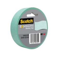Scotch® Expressions Masking Tape 3437-P1-ESF, Mint Mosaic