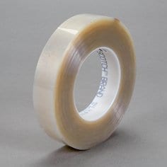 3M™ Polyester Tape 8412, Transparent, 1 1/4 in x 72 yd, 6.3 mil, 28 rolls per case