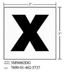3M™ Diamond Grade™ Damage Control Sign 3MN002DG, "X-Ray", 3 in x 3 in, 10/Package