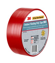 3M™ Outdoor Masking Poly Tape 5903, Red, 50 in x 60 yd, 4/Case