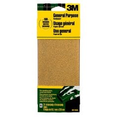 3M™ Aluminum Oxide Sandpaper 9016NA, 3-2/3 in x 9 in, Medium grit, 6/pk