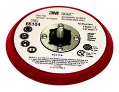 3M™ Stikit™ Low Profile Disc Pad 85104,Silver Face,Red Foam, 5 in x 3/8
in 5/16-24 External, 10 ea/Case