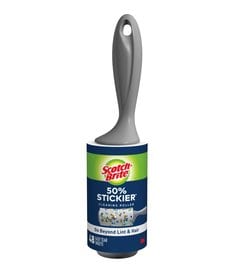 Scotch-Brite™ 50% Stickier Lint Roller 830RS-48, 4 in x 25.1 ft (10.1 cm
x 7.65 m), 6/1