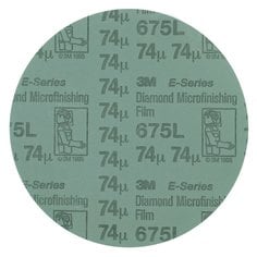 3M™ Diamond Microfinishing Film PSA Disc 675L, 74 Mic 6MIL, Teal, 5 in x
NH, Die 500X, 25/Pac, 500 ea/Case