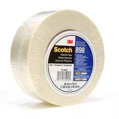 Scotch® Filament Tape 898, Clear, 48 mm x 55 m, 6.6 mil, 24 rolls per
case, Individually Wrapped Conveniently Packaged