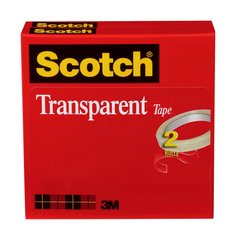 Scotch® Transparent Tape 600-2P12-72, 1/2 in x 2592 in (12,7 mm x 65,8
m) 2 PK