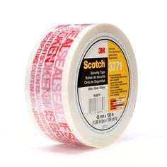 Scotch® Printed Message Box Sealing Tape 3771, White, 48 mm x 100 m,
36/case (6 rolls/pack 6 packs/case), Conveniently Packaged