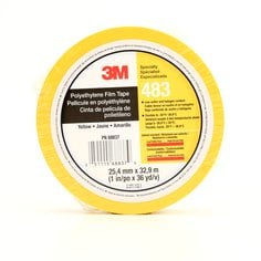 3M™ Polyethylene Tape 483, Yellow, 1 in x 36 yd, 5.0 mil, 36 rolls per
case, Individually Wrapped Conveniently Packaged