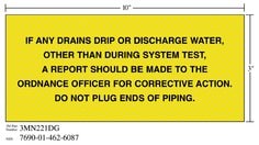 3M™ Diamond Grade™ Safety Sign 3MN221DG, "IF ANY…PIPING", 10 in x 3 in,
10/Package