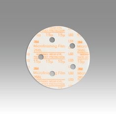3M™ Hookit™ Microfinishing Film Disc 268L, 15 Mic 3MIL, Type D, 5 in x
NH, D/F 5HL, Die 500FH, 25/Bag, 500 ea/Case