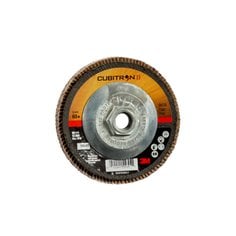 3M™ Cubitron™ II Flap Disc 967A, 60+, T29 Quick Change, 4-1/2 in x
5/8"-11, Giant, 10 ea/Case
