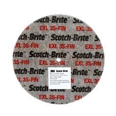 Scotch-Brite™ EXL Unitized Wheel, XL-UW, 3S Fine, 5 in x 1/4 in x 1/4
in, 20 ea/Case