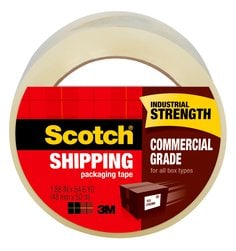 Scotch® Commercial Grade Shipping Packaging Tape 3750-CS48, 1.88 in x
54.6 yd (48 mm x 50 m) Case Value Pack