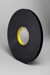 3M™ VHB™ Tape 4949, Black, 1/4 in x 36 yd, 45 mil, 36 rolls per case