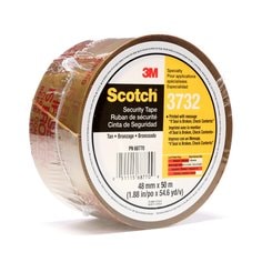 Scotch® Printed Message Box Sealing Tape 3732, Tan, 48 mm x 50 m, 36
Roll/Case, Individually Wrapped Conveniently Packaged