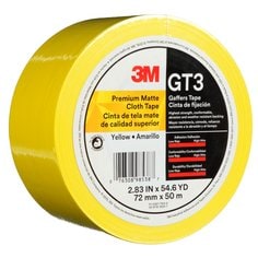 3M™ Premium Matte Cloth (Gaffers) Tape GT3, Yellow, 72 mm x 50 m, 11
mil, 16/Case