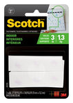 Scotch™ Indoor Fasteners RF4730, 3/4 in x 3 in (19,0 mm x 76,2 mm),
White, 2 Sets of Strips