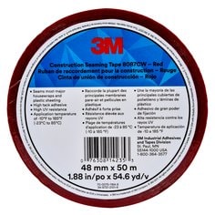 3M™ Construction Seaming Tape 8087CW, Red, 48 mm x 50 m, 24 rolls per
case
