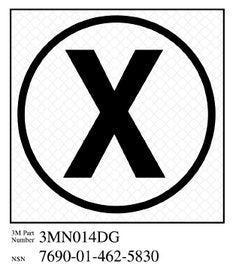 3M™ Diamond Grade™ Damage Control Sign 3MN014DG, "Cir X-Ray", 3 in x 3
in, 10/Package