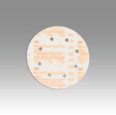 3M™ Hookit™ Microfinishing Film Disc 268L, 15 Mic 3MIL, Type D, 6 in x
NH, D/F 8HL, Die 600HY, 25/Bag, 500 ea/Case