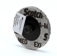 Scotch-Brite™ Roloc™ EXL Unitized Wheel TR, 3 in x 1/4 in x NH 2A MED,
4/Carton, 40 ea/Case, SPR 021835B