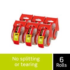 Scotch® Sure Start Shipping Packaging Tape 145-6, 1.88 in x 800 in (48
mm x 20.3 m) 6 Pack
