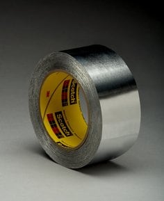 3M™ High Temperature Aluminum Foil Tape 433L, Silver, 6 in x 60 yd, 3.5
Mil, 2/Case