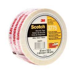 Scotch® Printed Message Box Sealing Tape 3775, White, 48 mm x 100 m,
36/Case, Individually Wrapped Conveniently Packaged