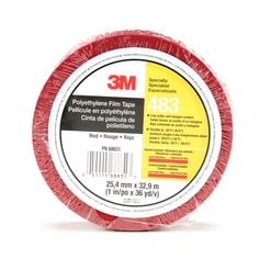3M™ Polyethylene Tape 483, Red, 1 in x 36 yd, 5.0 mil, 36 rolls per
case, Individually Wrapped Conveniently Packaged