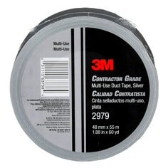 3M™ Contractor Grade Multi-Use Duct Tape 2979, Silver, 1.88 in x 60 yd,
24/Case, Individually Wrapped Conveniently Packaged