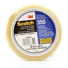 Scotch® Box Sealing Tape 355, Clear, 36mm x 50m, 48/Case, Individually
Wrapped Conveniently Packaged