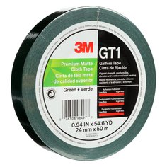 3M™ Premium Matte Cloth (Gaffers) Tape GT1, Green, 24 mm x 50 m, 11 mil,
48/Case