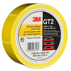 3M™ Premium Matte Cloth (Gaffers) Tape GT2, Yellow, 48 mm x 50 m, 11
mil, 24/Case