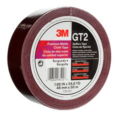 3M™ Premium Matte Cloth (Gaffers) Tape GT2, Burgundy, 48 mm x 50 m, 11
mil, 24/Case