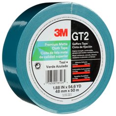 3M™ Premium Matte Cloth (Gaffers) Tape GT2, Teal, 48 mm x 50 m, 11 mil,
24/Case