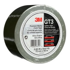 3M™ Premium Matte Cloth (Gaffers) Tape GT3, Olive Drab, 72 mm x 50 m, 11
mil, 16/Case