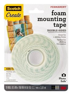 Scotch® Foam Mounting Tape 4013-CFT, 1/2 in (1.27 cm)