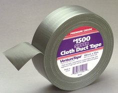 3M™ Venture Tape™ Cloth Duct Tape 1500, Silver, 72 mm x 55 m (2.83 in x
60.1 yd), 16/Case